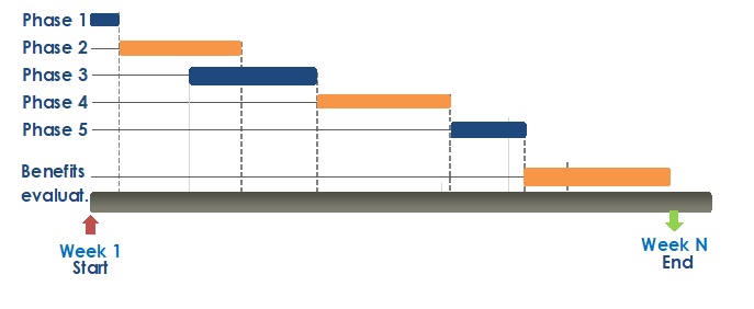 Reference timeline for the implementation model Reference timeline for the implementation model